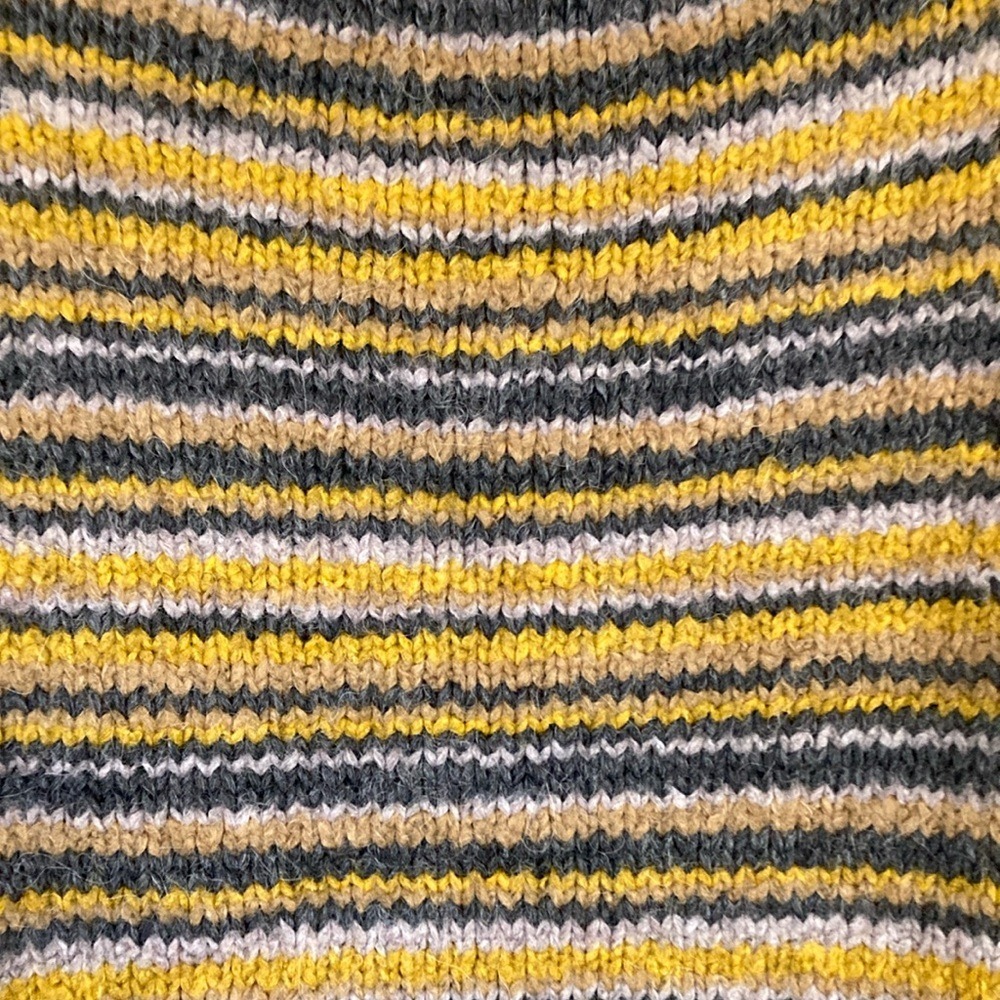 Elizabeth and James Alpaca Wool Blend Yellow Gray Crew Neck Sweater Size Small‎ - Picture 10 of 10